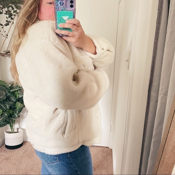 Anine Bing Rory Faux Sherpa Jacket Medium - Picture 10 of 14